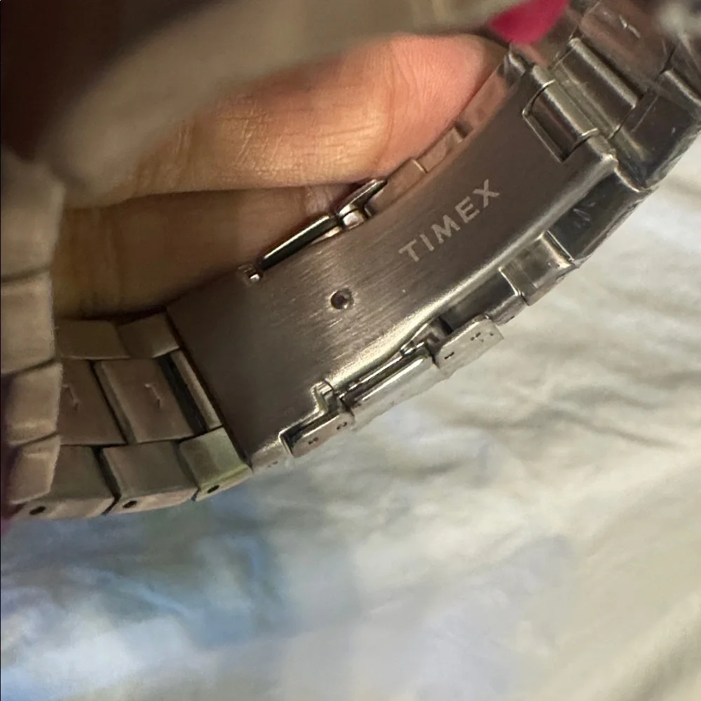 Timex Silver Watch with Blue Accents - Picture 5 of 5
